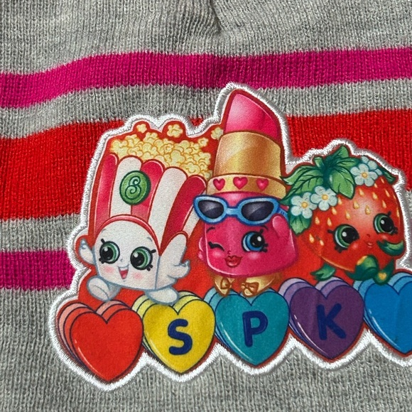 Shopkins SPK Graphic Girl's Beanie Cap Hat -Striped - Picture 2 of 7